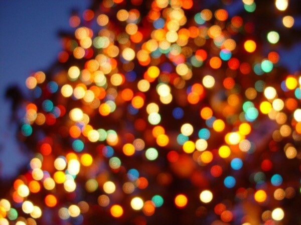 christmas lights blurry