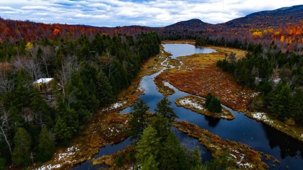 Stream Canada River Fall Landscape Scenic Autumn