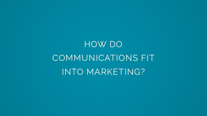How do communications fit into marketing?