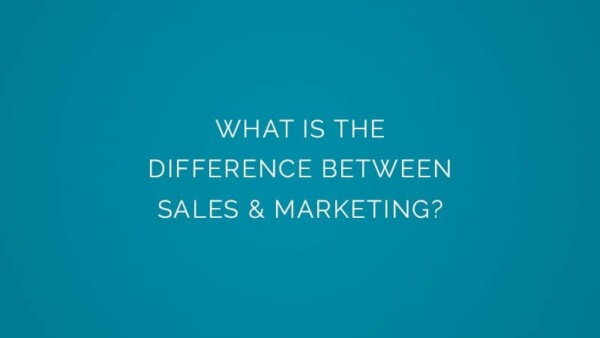 What is the difference between sales and marketing?